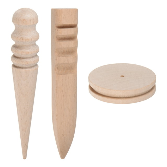 Unique Bargains Wood Leather Edge Burnisher Solid Wood 3 Type Wood Edge Slicker