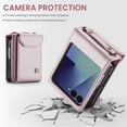 thumbnail image 2 of for Samsung Galaxy Z Flip 7 Wallet Case, PU Leather Magnetic Snap Crossbody Strap Card Slots RFID Blocking Drop Protective Phone Case Cover for Samsung Galaxy Z Flip 7 - Rosegold, 2 of 8