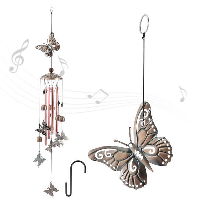 Campanillas De Viento Grandes Con Gancho En Forma De S De 38 Pulgadas Para Colgar Atrapavientos Con Sonido Claro, Campanillas De Viento Conmemorativas Retro De Metal, Decoración Para Exteriores E Inte Muyoka Hogar