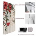 thumbnail image 6 of Red Green Valentine's Day Blackout Curtains for Bedroom/Living Room, Pinch Pleated Black Out Curtains, Summer Botanical Floral Rustic Room Darkening Window Drapes with Hooks 2 Panels, 39"x70", 6 of 8