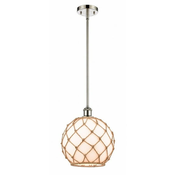 Innovations Lighting - Farmhouse Rope - 1 Light Stem Hung Mini Pendant In