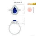 thumbnail image 5 of ANGARA Lab Grown 1.75 Ct Blue Sapphire Double Halo Engagement Ring for Women in 14K White Gold (Size-9x7mm) | September Birthstone, Anniversary, Jewelry Gift for Women | Lab-Grown Blue Sapphire Ring, 5 of 8