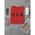 thumbnail image 3 of Usa Text. T-Shirt Men -Smartprints Designs, Male Large, 3 of 4
