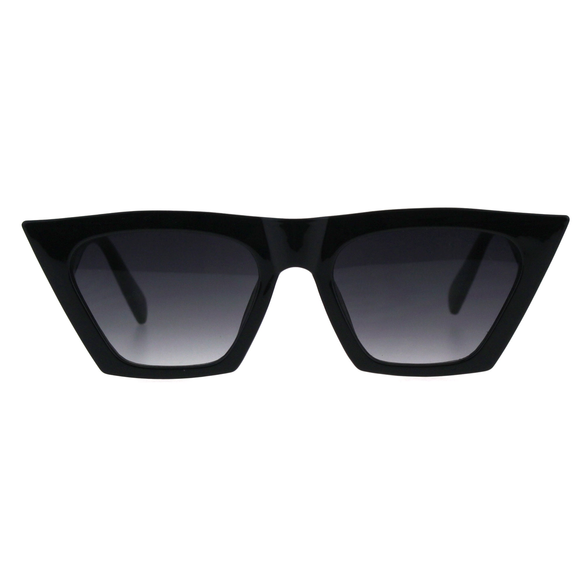 Womens Futuristic Squared Flat Top Cat Eye Goth Retro Mod Sunglasses ...