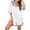 White, variant on Deago Women Satin Silk Nightgown 3/4 Sleeve Button Down Nightshirt Soft Sexy V Neck Pajama Dress Boyfriend Sleep Shirt - Red, M