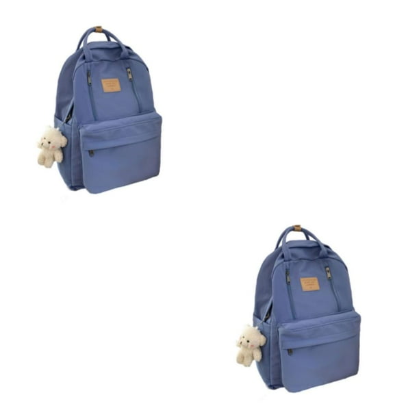 Bolso de hombro de tela de nailon Qarigey gran capacidad para desplazamientos diarios y viajes de fin de semana azul 32*12*42cm