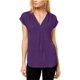 thumbnail image 1 of INC Blusa con pliegues invertidos para mujer, Púrpura, X-Large, 1 of 1