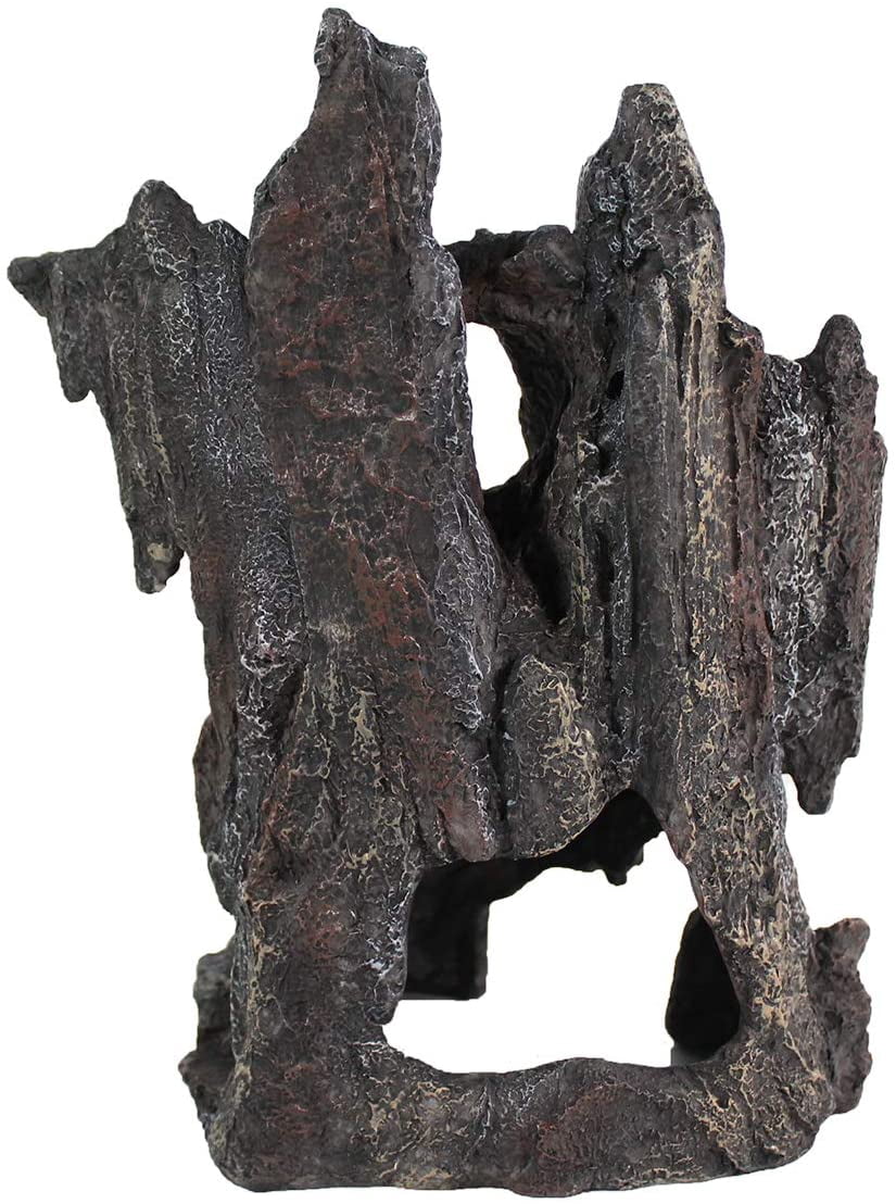 Penn-Plax Reptology Shale Scape Cavernous Cliff – Great for Reptiles, Amphibians, and Fish