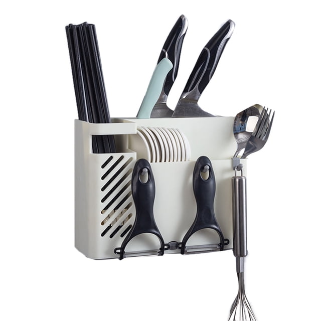 Wall Cutlery Holder Multifunctional Wall Mounted Chopsticks Drying Rack for Home Kitchen