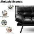 thumbnail image 2 of Futon Sofa Bed - Sleeper Convertible Futon Couch, Memory Foam Couch Convertible Loveseat for Living Room, 2 of 5