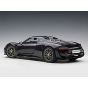 Porsche 918 Spyder Weissach Package Basalt Schwarz Black Metallic 1/12 Model Car by Autoart