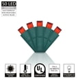 thumbnail image 3 of 50 Count 5MM Wide Angle Led Christmas Lights Set,Outdoor Led String Lights for Garden Patio Christmas Trees Lighting Decoration,17 Feet Green Wire(Red Color), 3 of 7