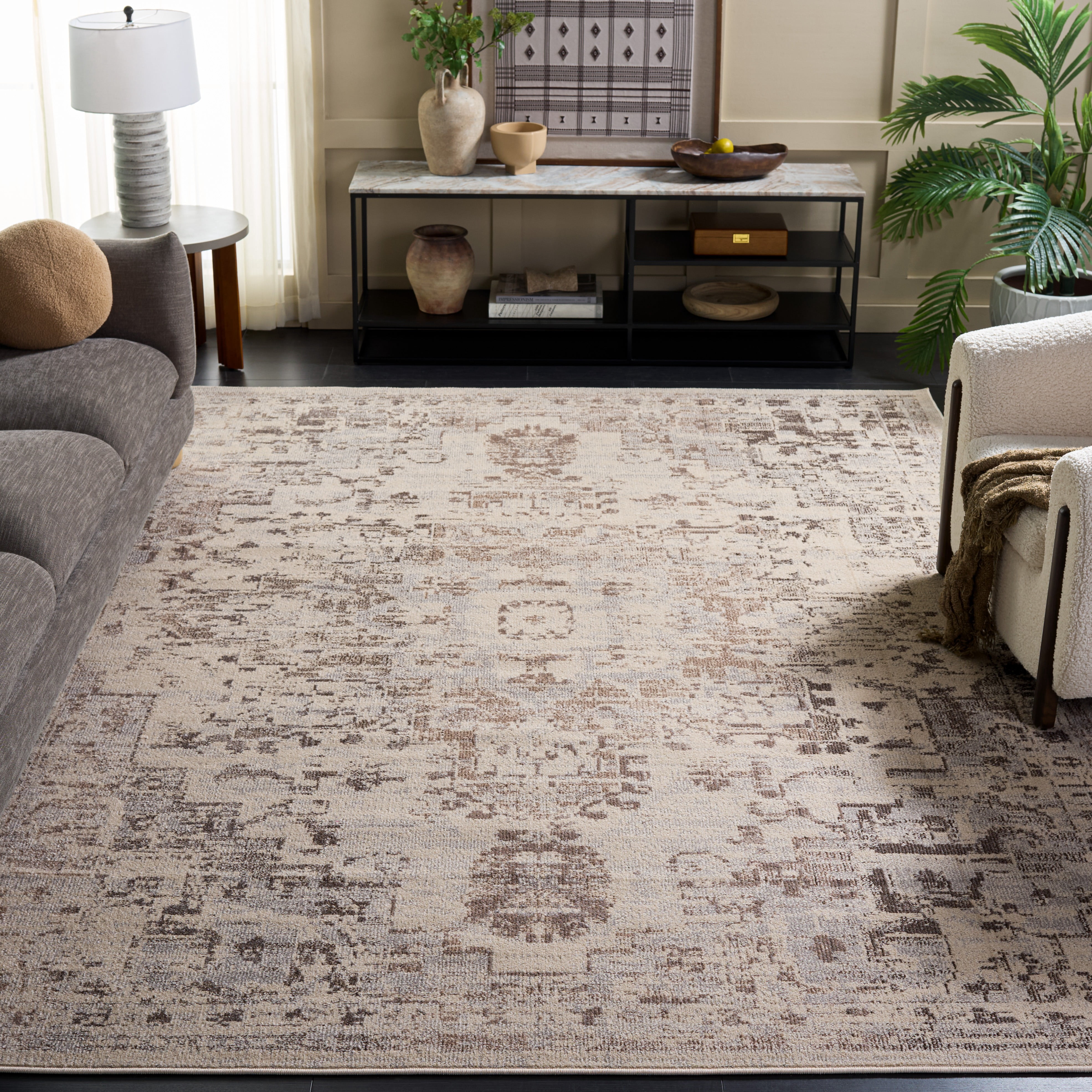 Safavieh Madison Dalia Oriental Area Rug, Ivory/Beige Gray, 9' x 12'