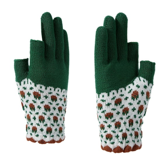 Women's Gloves Mittens Men Women Ski Open Toed Winter Keep Warm Print Knitting Windproof Waterproof Golves Outdoor Riding Mittens, Women's Accessories Gloves Mittens