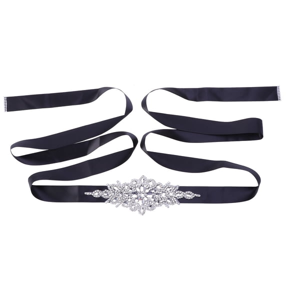 Pretyzoom Crystal Waist Belt For Women Luxury Design Silk 1Pack