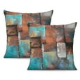 thumbnail image 1 of Farmhouse Style Square Pillowcases with Modern Abstract Art - An Array of Color for Your Home, 1 of 7
