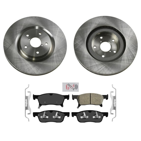 Front Coated Brake Rotors and Ceramic Brake Pads Fits 2019-2021 Subaru Ascent