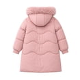 thumbnail image 3 of WMTBSRSW Girls Long Hooded Puffer Coat Faux Fur Collar Zip Up Quilted Jackets Lightweight Winter Warm Mid Length Coat for Kids 7-15 Years, 3 of 6
