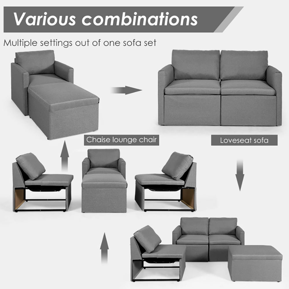 Finihen Convertible Sofa Bed, Modern Convertible Sleeper Couch, Convertible L-Shaped Sectional Sofa Couch with Reversible Chaise, for Living Room, Dark Gray Finihen Convertible Sofa Bed, Modern Convertible Sleeper Couch, Convertible L-Shaped Sectional Sofa Couch with Reversible Chaise, for Living Room, Dark Gray