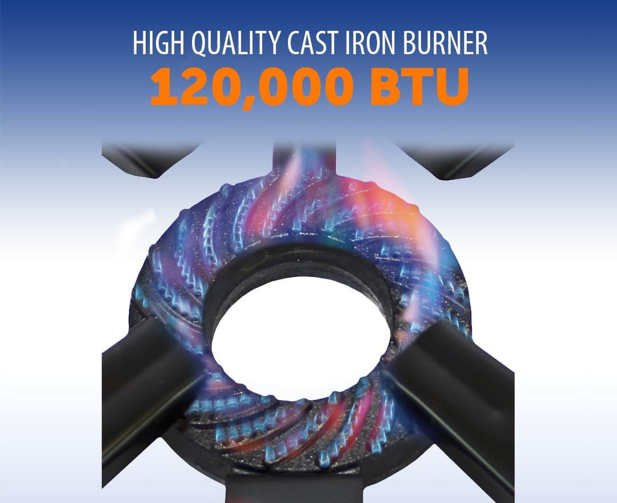 Flame King Propane 120,000 BTU Heavy Duty Single Burner Turkey Fryer Outdoor Bayou Cooker Stove