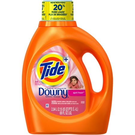 Tide Plus Downy April Fresh Scent Liquid Laundry Detergent, 69 oz, 44 loads