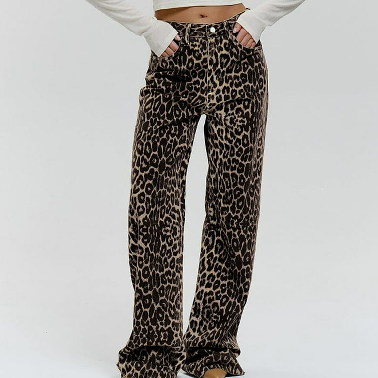 【値下げ！】BEEDEN LEOPARD PRINT PANTS BEEDEN LEOPARD PRINT WIDE STRAIGHT PANTS