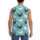thumbnail image 4 of Balery Lovely Roosters Camisetas sin mangas para hombre, absorbe la humedad y protege contra el mal olor.-Large, 4 of 7