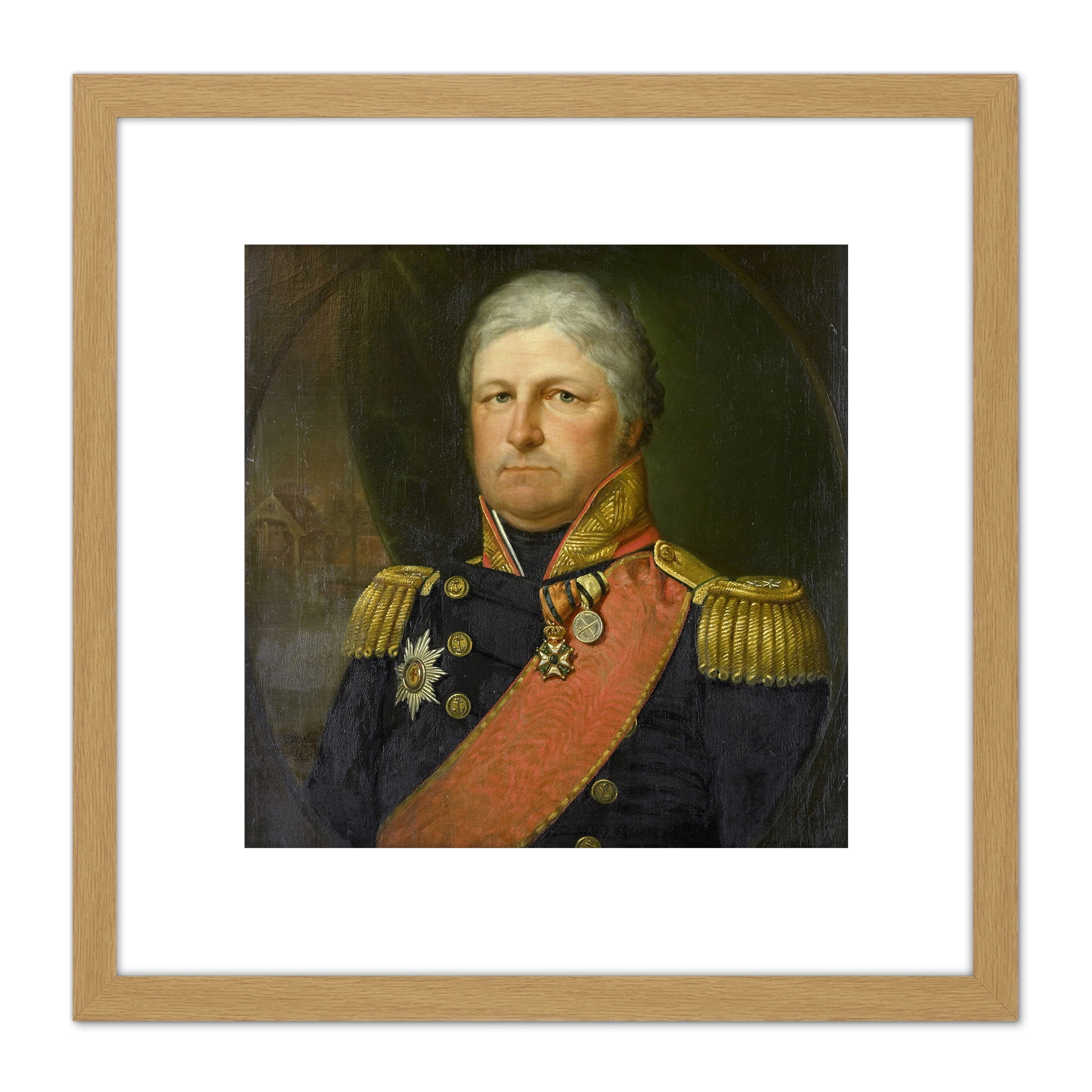 Willem May Portrait Rear Admiral Job Seaburne May 8X8 Inch Square