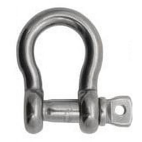 Stainless Steel (316) Bow Shackle 7/16" Forged US Type Oversized Pin Marine Grade