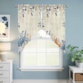 thumbnail image 6 of Swag Valance Curtains for Windows, Orange Blue Starfish Coastal Light Filtering Kitchen Curtains with Rod Pocket, Summer Beach Eucalyptus Rustic Window Treatment Valances, 36x63 - 2 PCS, 6 of 9