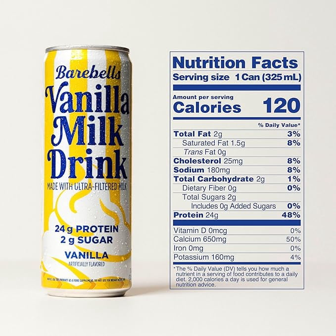 (12 pack) Barebells Vanilla Milk 325ml