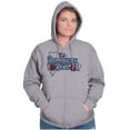 thumbnail image 3 of Dominican Doll Cute DR Flag Roses Zip Hoodie Sweatshirt Women Brisco Brands S, 3 of 5