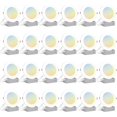 thumbnail image 1 of 24 Pack 6 Inch 5CCT Ultra-Thin LED Recessed Light with Junction Box, 2700K/3000K/4000K/5000K/6000K Selectable, 1000LM Brightness, Dimmable Canless Wafer Downlight, 12W Eqv 110W-ETL&FCC, 1 of 7