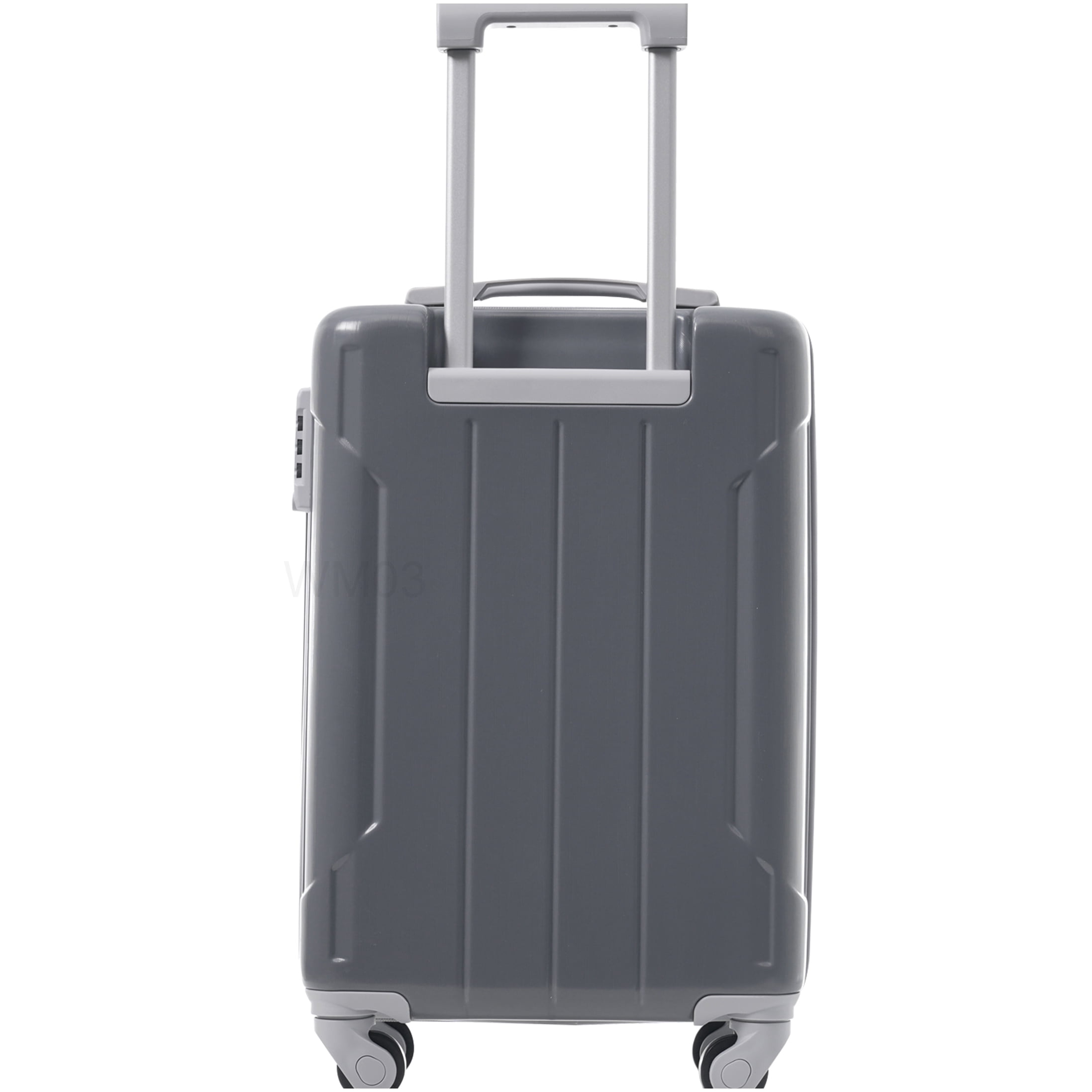 20 Inch Expandable Carry On Luggage Set with TSA Lock, 3 Piece Lightweight Hardshell Spinner Suitcase in Gray