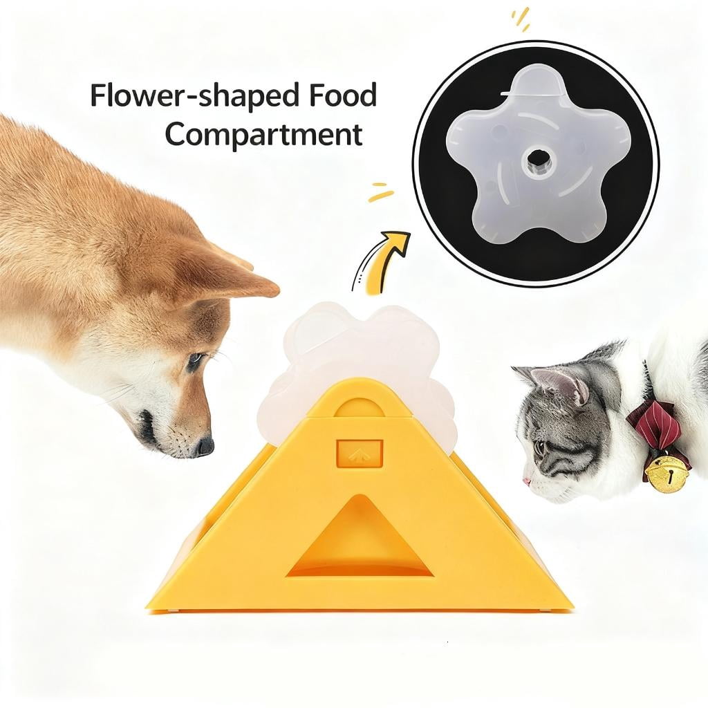 Rolling Treat Dispenser Dog Toy With Adjustable Food Opening NonSlip Base Interactive Feeding Game For Canine Enrichment