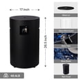 thumbnail image 2 of 17 inch Small Propane Fire Pit, 50,000 BTU Outdoor Gas Fire Pit Table, 2-in-1 Black Round Fire Column with Glass Wind Guard for Patio, CSA Certified, 2 of 7