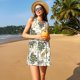 thumbnail image 3 of Fotbe Vintage Animals Palm Tree Vestido de Verano sin Mangas para Mujer – Vestido Midi Línea A, Estilo Camiseta Floral, Vestido Playero Casual y Fluido, 3 of 7