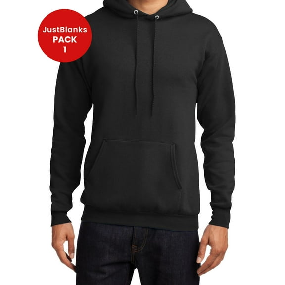 JustBlanks Core Fleece Pullover Hooded Sweatshirt Long Sleeve