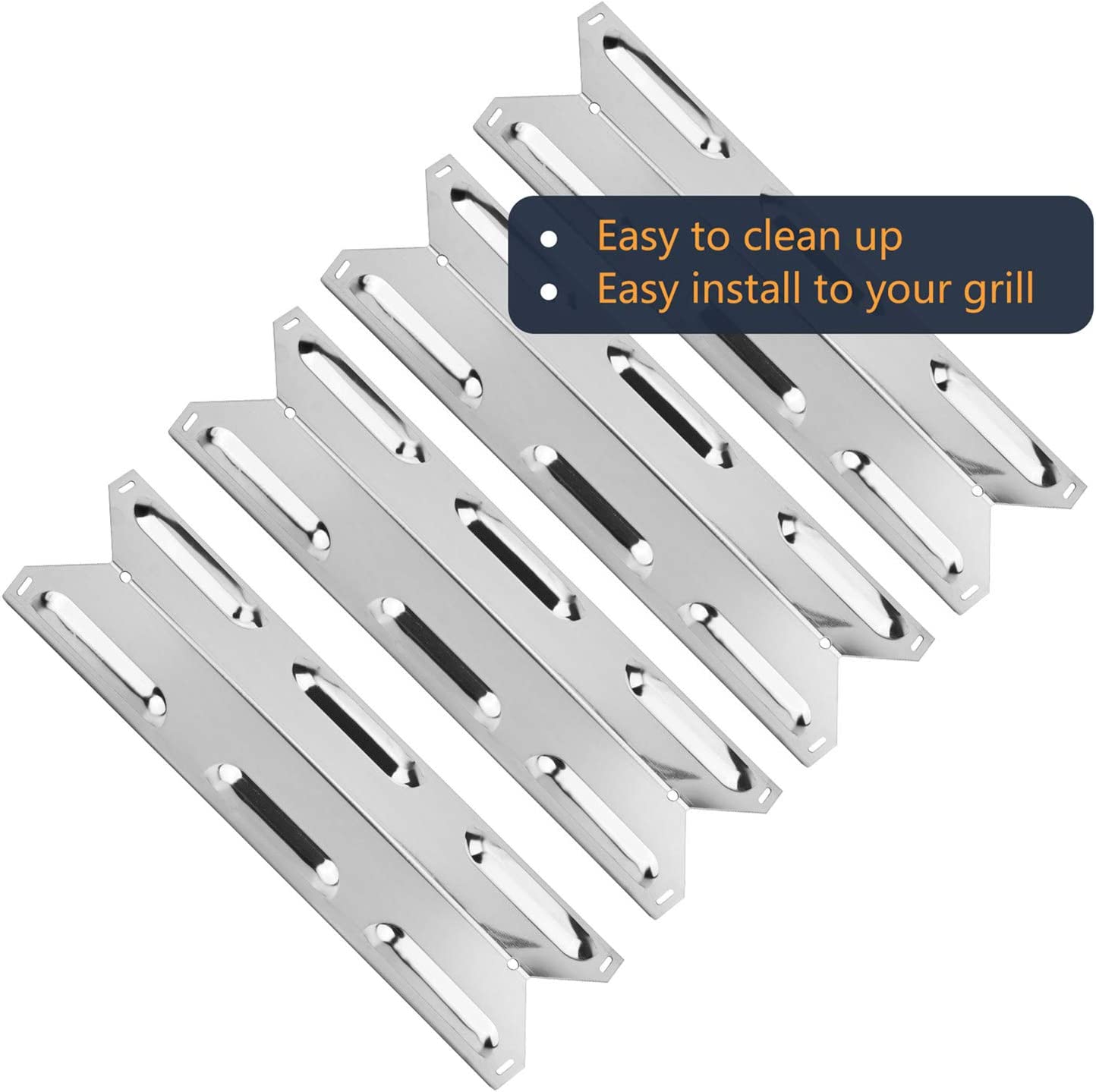 Set of four heat plates for Gas Grill Models from Char-broil, Kenmore, BBQ Pro and other manufacturers - image 3 of 5