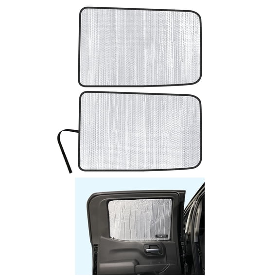Yelloproauto Side Window Rear Seat Sunshades for 2019-2026 Chevrolet Silverado 1500 - 4Dr Double Cab (Set of 2)