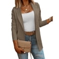 thumbnail image 3 of Women Long Sleeved Sports Jacket Solid Color Sports Jacket Office Open Front Casual Jacket, 3 of 5