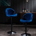 thumbnail image 3 of Blue Fabric Bar Stools Set of 2 | Ideal for Counter - Height Spaces | Relaxing Sitting Experience, 3 of 6