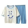 thumbnail image 1 of Ensemble de Pyjama pour Tout-Petits, Col Rond Décontracté, Doux et Confortable, Tenues d'Été pour Filles, Ensemble de Pyjama pour Préados 3T 4T, 1 of 5