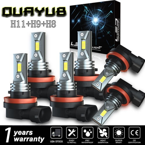 LED Headlight High-Low Fog light Bulbs Combo Kit For Buick LaCrosse 2010-2013