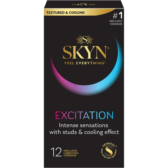 SKYN Excitation, Non-Latex Lubricated Condoms, 12 Count