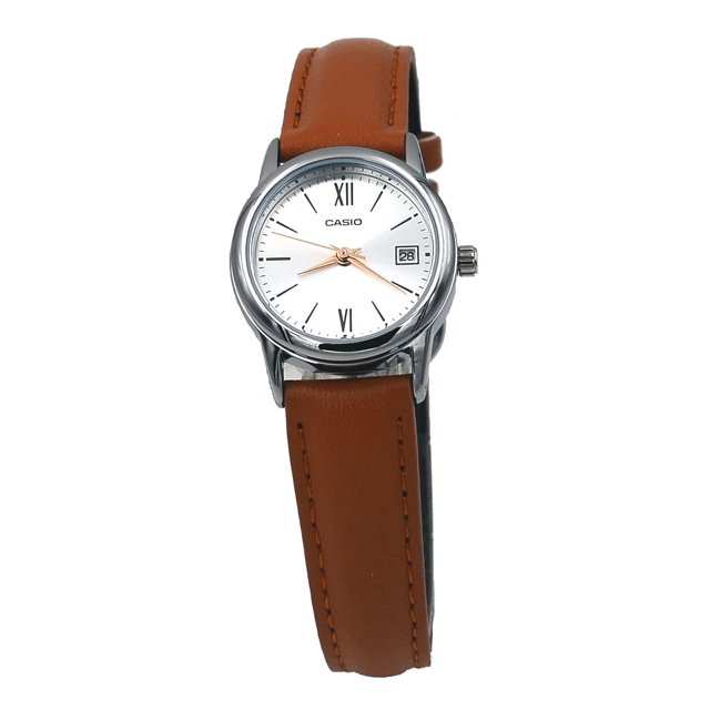 Reloj Casio LTP-V002L-7B3 con esfera plateada analógica y caja de 31 mm