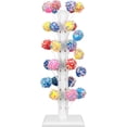 thumbnail image 4 of Wood Lollipop Stand 60 Holes Cake Pop Stand Tree Lollipop Holder Filled Lollipop Display Stand Decorative Candy Table Stand White Lollipop Cake Stand for Baby Showers Anniversaries Party, 4 of 6