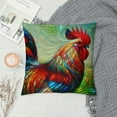 thumbnail image 2 of Leisuo Throw Pillow Covers Rural Rooster Foraging Farmhouse Painting Home Decor Long Pillowcases Soft Pillow Case for Sofa Bedroom, 2 of 5