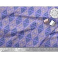 thumbnail image 3 of Soimoi Purple polyester Crepe Fabric Triangle Art Geometric Print Fabric by the Yard 42 Inch Wide, 3 of 3