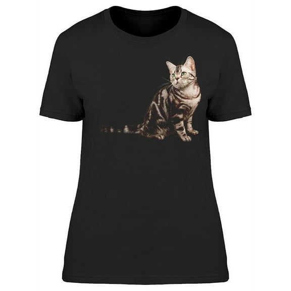 A Distracted Shorthair Kitten T-Shirt Women -Image by Shutterstock, Female Large